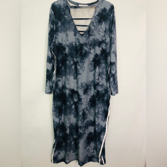 Eye Candy Cage Neck with Stripes Long Sleeve Midi Dress Size 3X - Picture 6 of 12